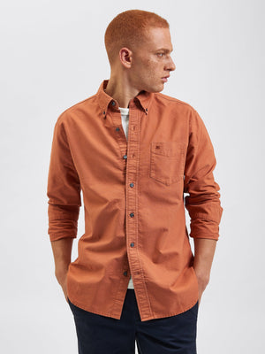 Beatnik Oxford Garment Dye Shirt - Terracota
