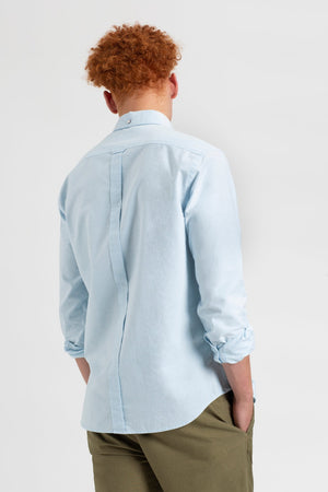 St. Ives Resort Oxford Garment Dye Organic Shirt - Sky Blue