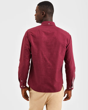 Beatnik Oxford Garment Dye Shirt - Burgundy
