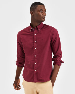 Beatnik Oxford Garment Dye Shirt - Burgundy