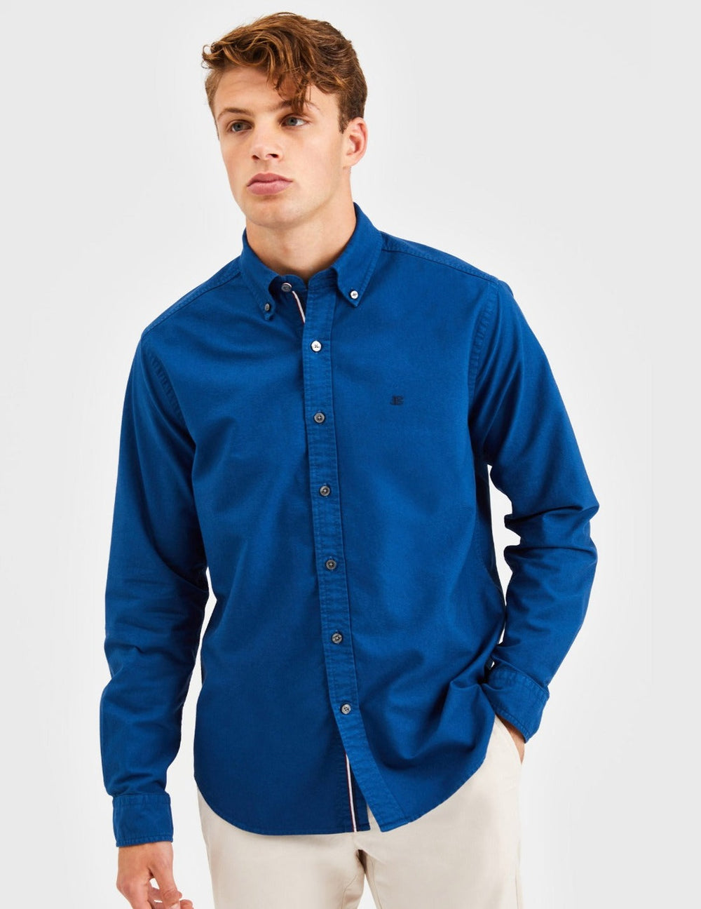Beatnik Oxford Garment Dye Shirt - Cool Indigo - Ben Sherman