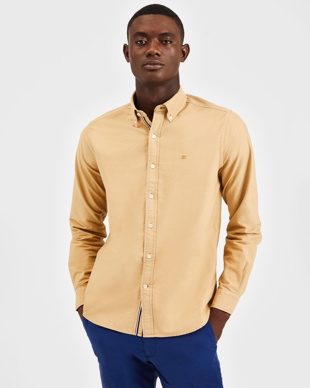 Beatnik Oxford Garment Dye Shirt - Khaki