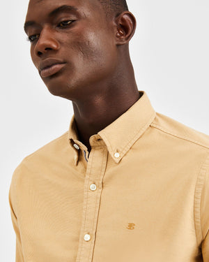 Beatnik Oxford Garment Dye Shirt - Khaki
