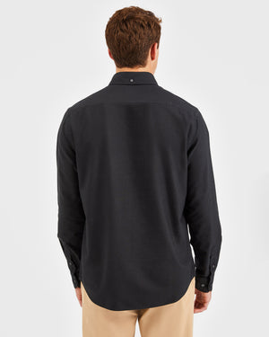 Beatnik Oxford Garment Dye Shirt - Washed Black