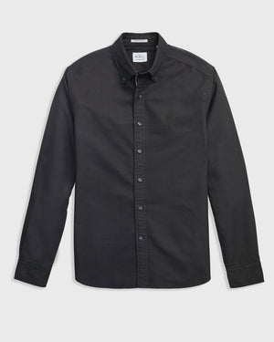 Beatnik Oxford Garment Dye Shirt - Washed Black