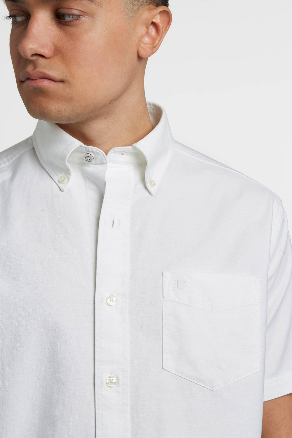Short Sleeve Brighton Oxford Organic Shirt - White - Ben Sherman