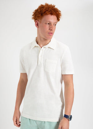 Garment Dye Beatnik Polo - White
