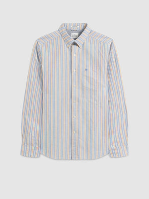 Brighton Oxford Organic Shirt - Collegiate Stripe