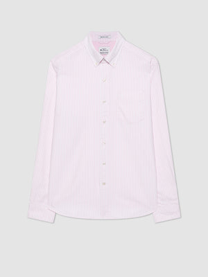 Brighton Oxford Organic Stripe Shirt - Pink Bengal Stripe