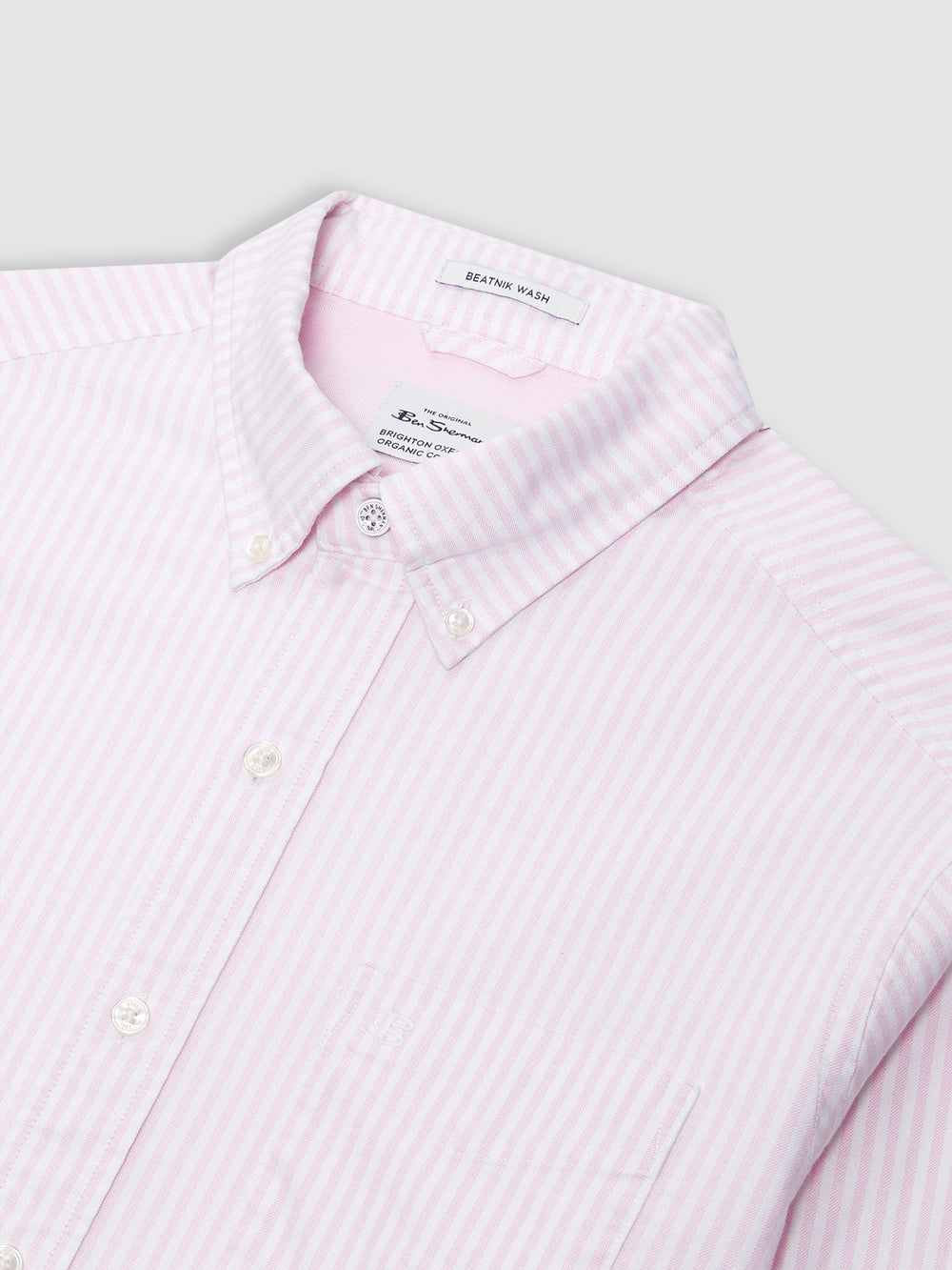 Brighton Oxford Organic Stripe Shirt - Pink Bengal Stripe