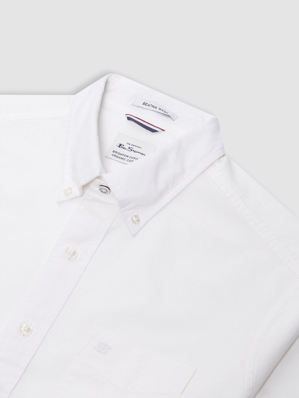 Brighton Oxford, Ben Sherman, button down, organic cotton, white oxford shirt - front