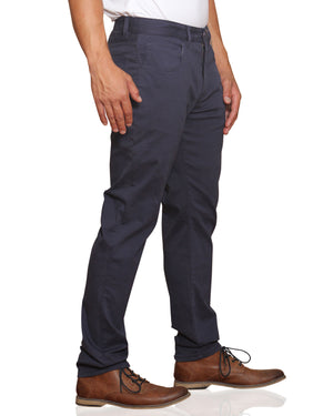 Stretch Sateen Five-Pocket Pant - Navy Blazer