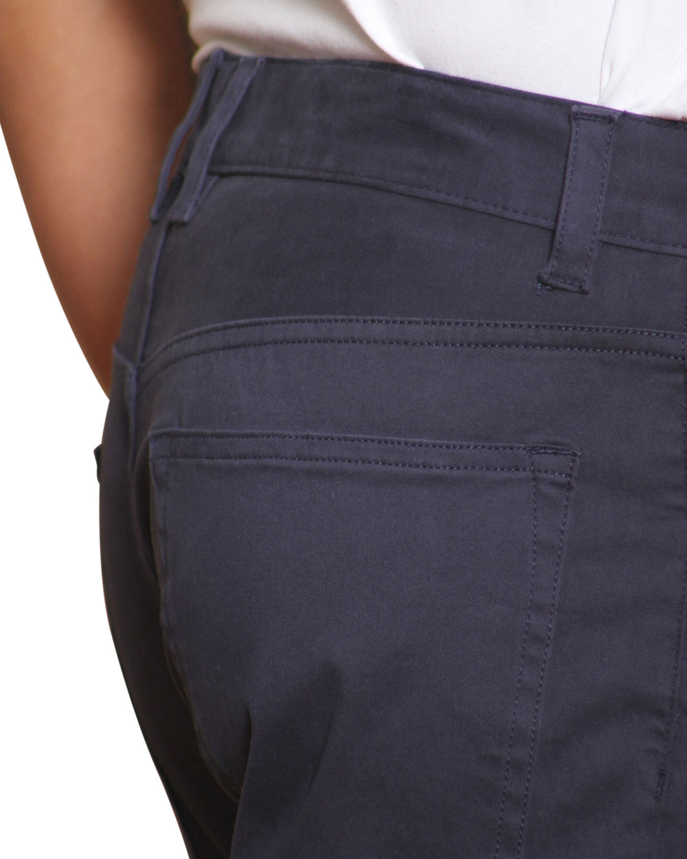 Stretch Sateen Five-Pocket Pant - Navy Blazer