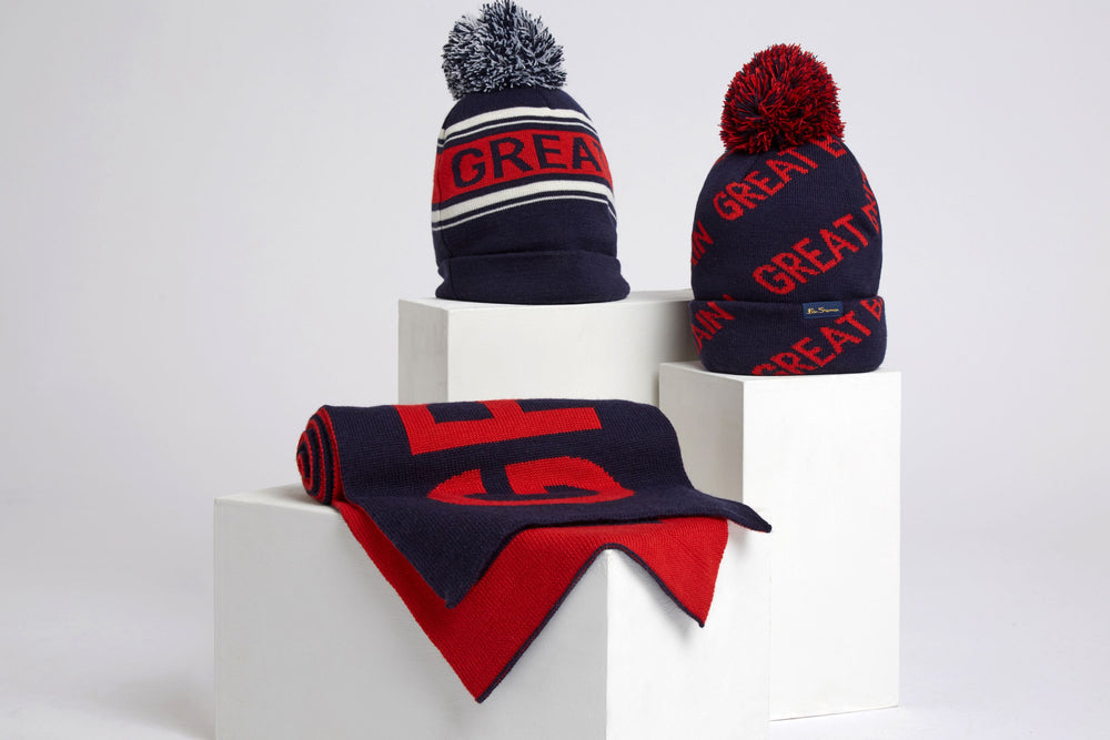 Team GB, Ben Sherman, Winter Beanie, Official 2022 Winter Olympics, Limited Edition Great Britain hat, Closing Ceremony Beijing, Navy, display