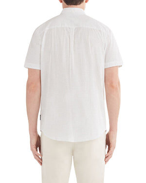 Short-Sleeve Geo Spot Print Shirt - White