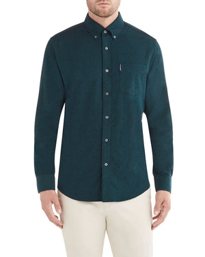 Long-Sleeve Twisted Brushed Shirt - Shaded Spruce