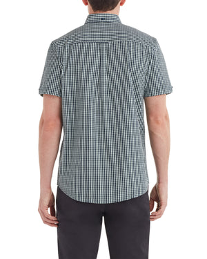 Short-Sleeve Classic Gingham Shirt - Sea