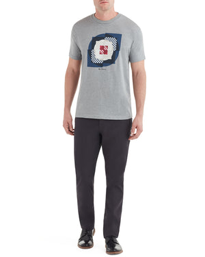 Square Target Graphic Tee - Heather Grey