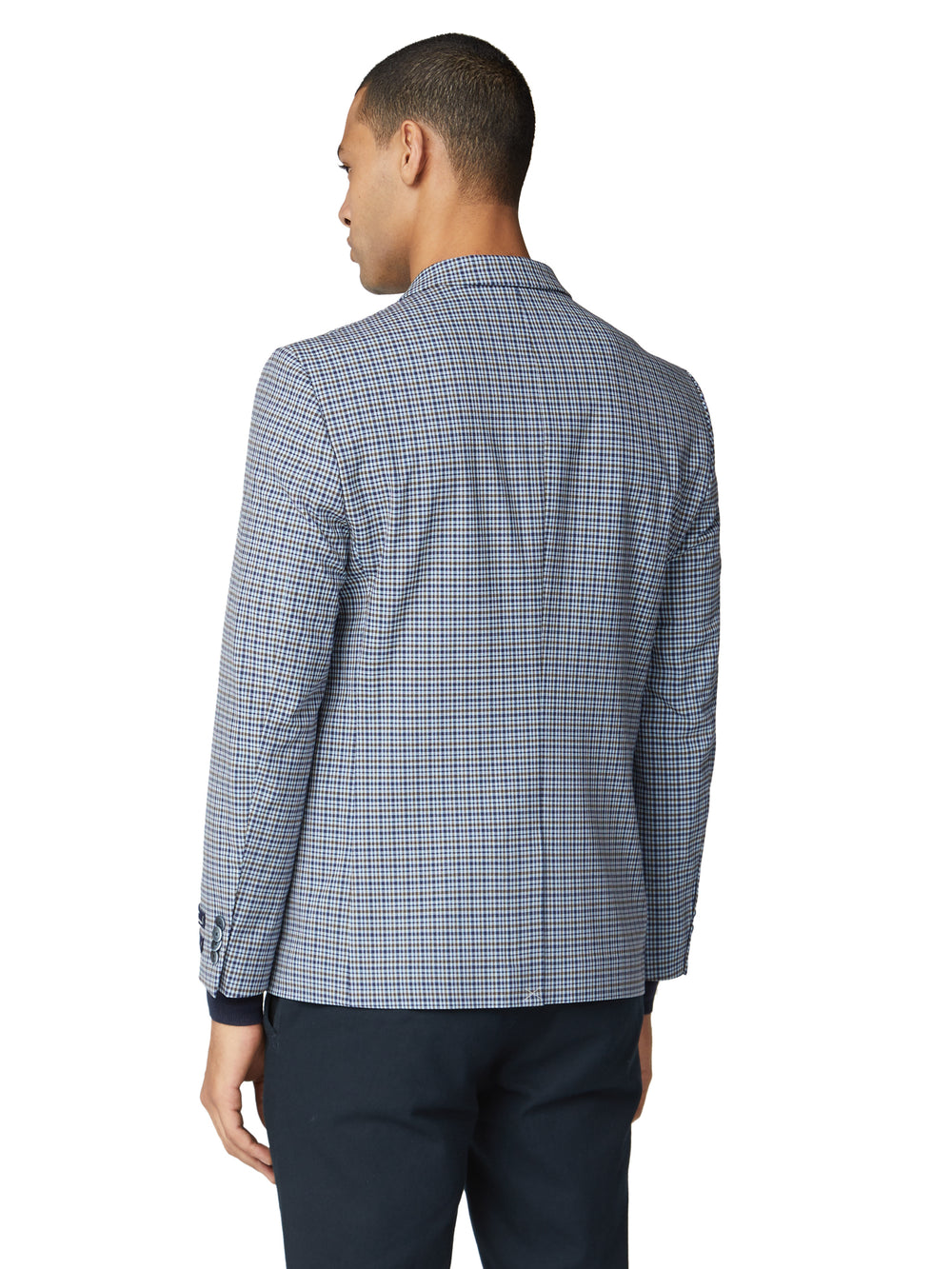 Crown Check Sportcoat Jacket - Navy