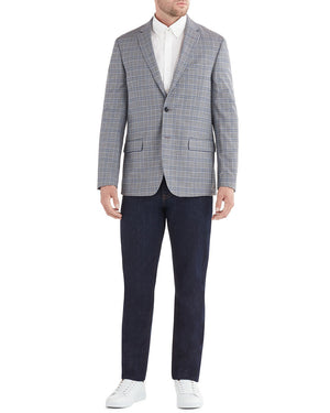Crown Plaid Check Sportcoat Jacket - Mid Grey