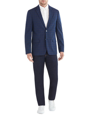 Crown Plaid Check Sportcoat Jacket - Navy