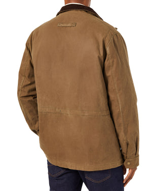 Men's Coated Cotton Field Jacket - Bark