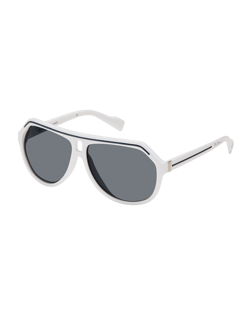 Ben Eco-Green Sunglasses - White/Grey