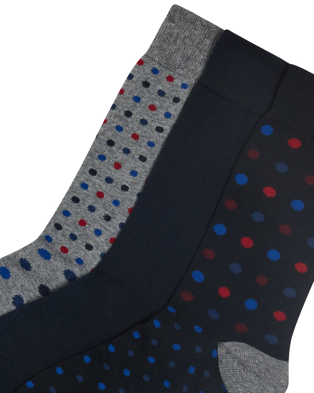 Captain Cutt Men's Gift Socks 3-Pack - Navy/Grey/Multi