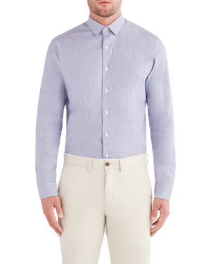 Purple & Navy Jasper Houndstooth Slim Fit Dress Shirt
