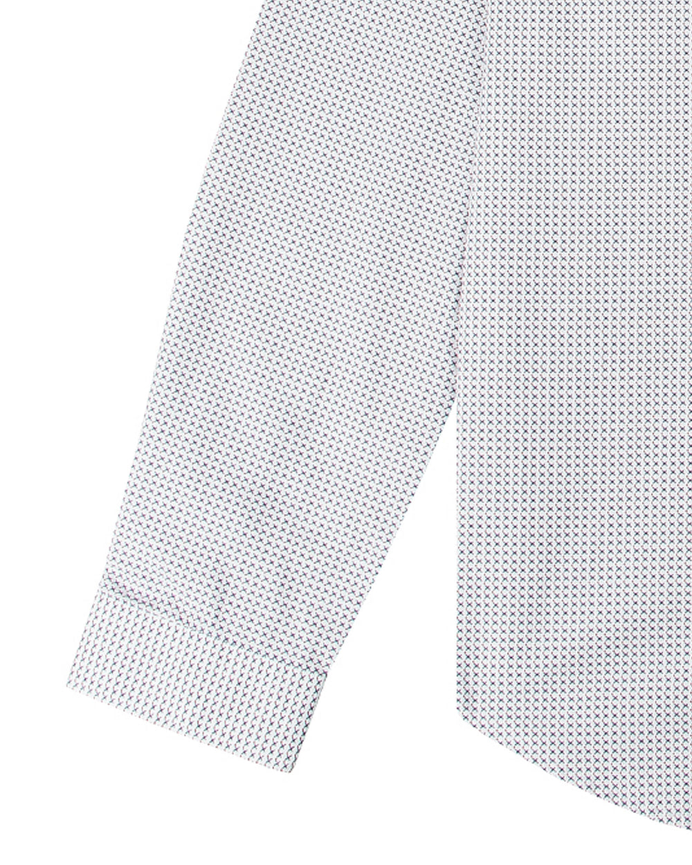 Long-Sleeve Retro Geo Print Shirt - Off White