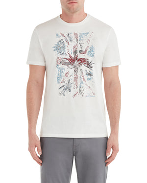 Tropical Union Jack Graphic Tee - White