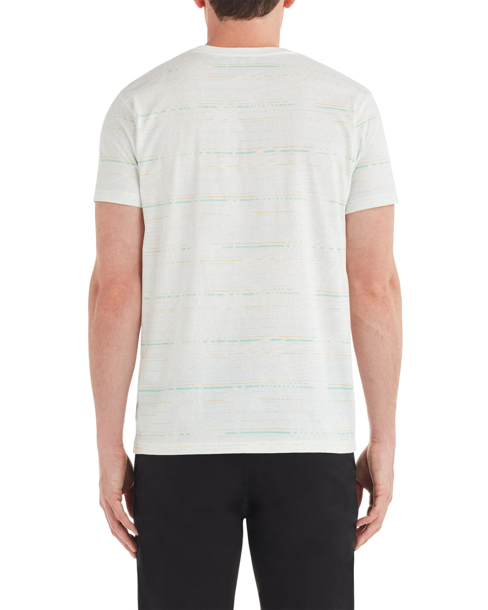 Palm Striped Styled Tee - White
