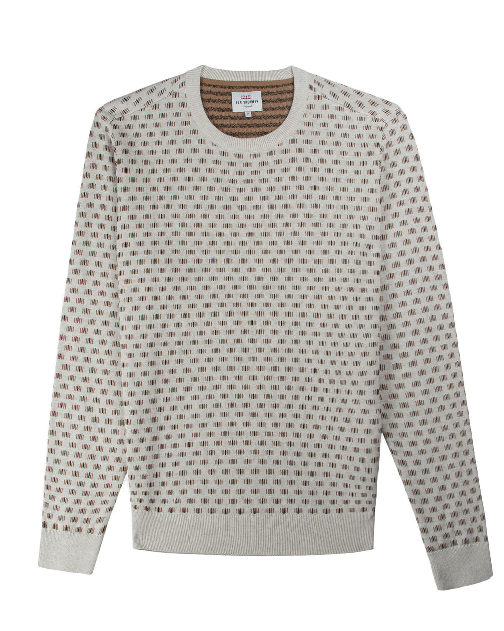 Tipping Geo Crew Sweater - Off White