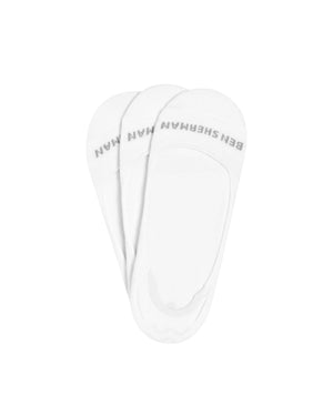 Makalu Men's 3-Pack Ped Socks - White