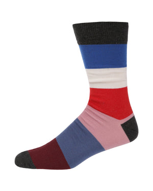 Workforce Men's 3-Pack Socks - Multi Stripe/Charcoal