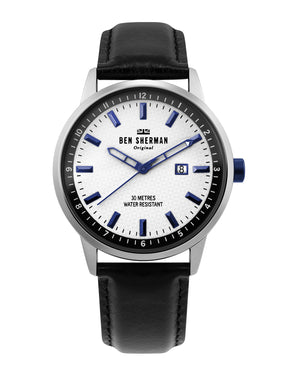 Men's Daltrey Professional Watch - Black/White/Silver