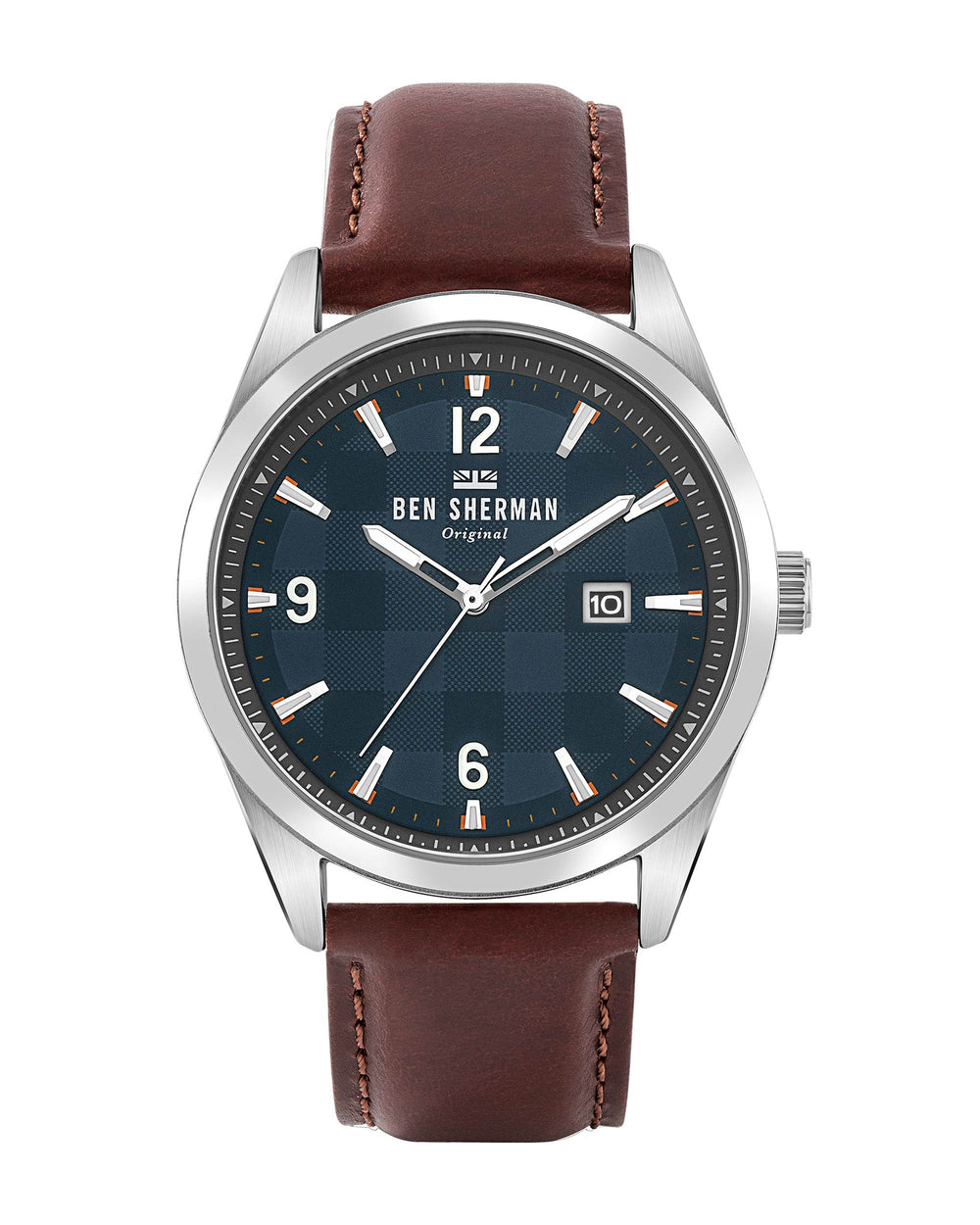 Men's Carnaby Check Watch - Brown/Navy/Silver