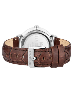 Men's Portobello Professional Multi Watch - Brown/White/Silver