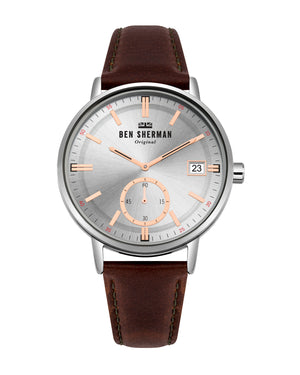 Men's Portobello Professional Watch - Brown/Silver/Silver