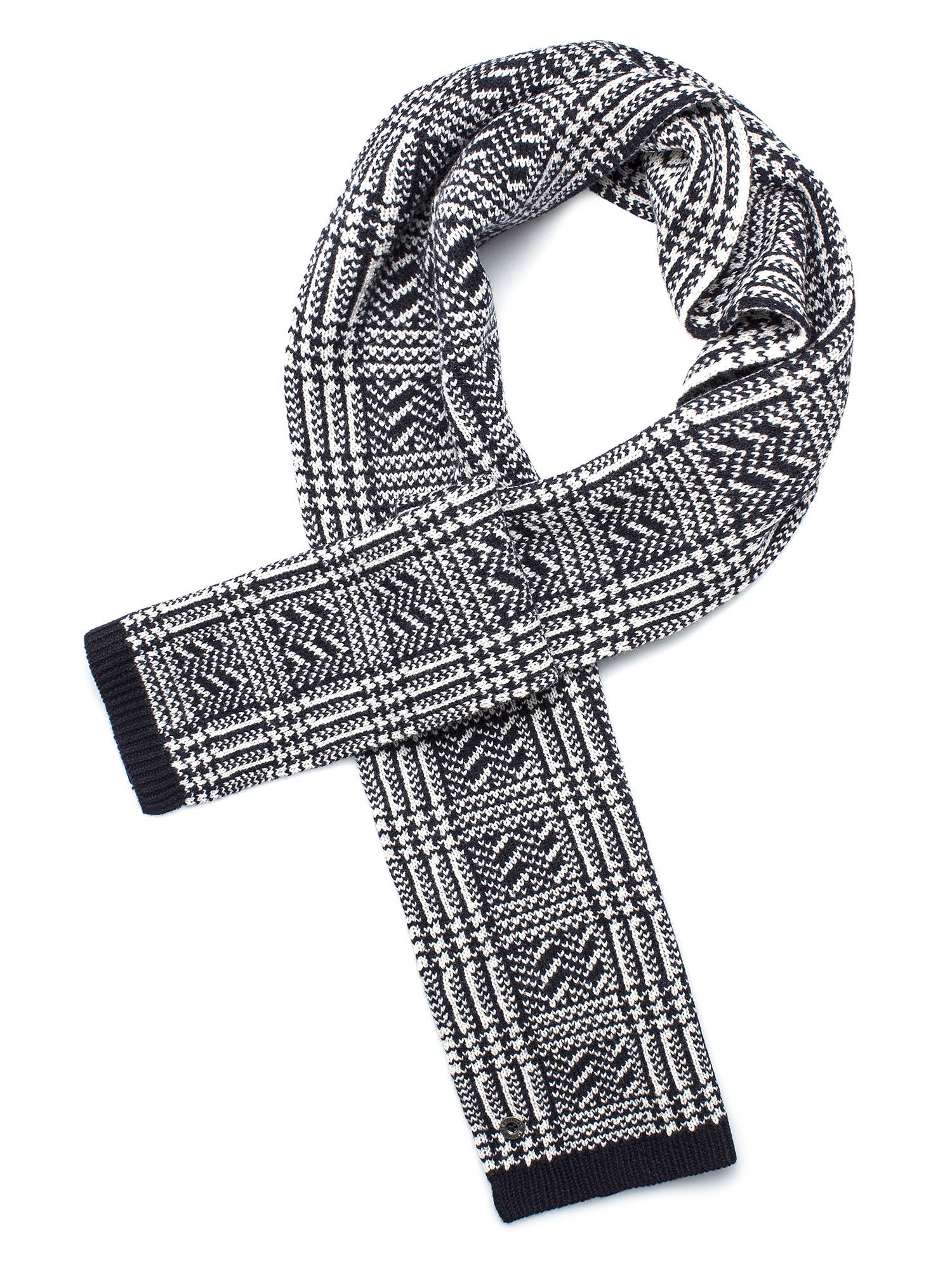 PRINCE OF WALES JACQUARD SCARF 