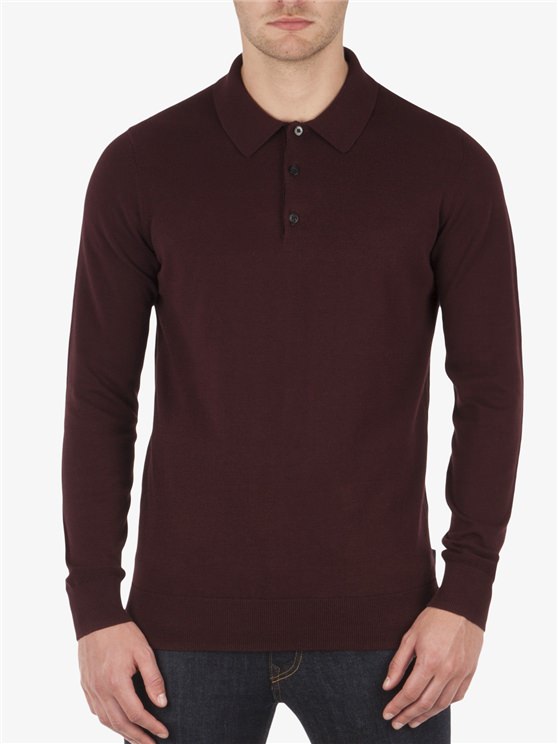 COTTON LONG SLEEVE POLO 