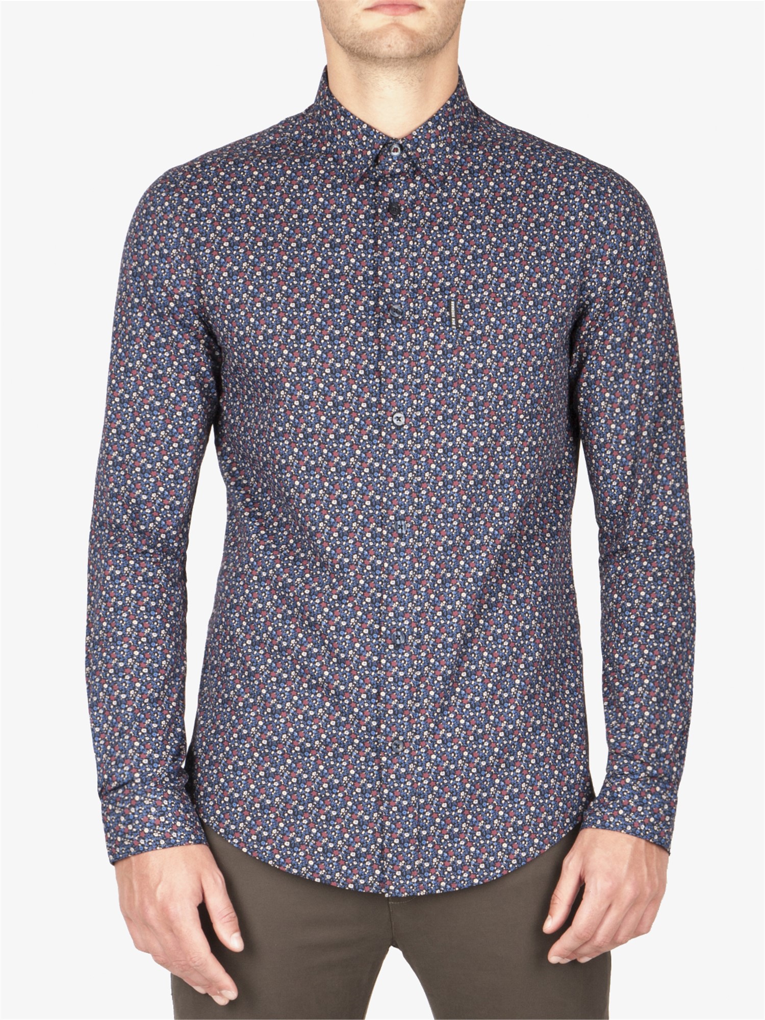 SLIM FIT MICRO FLORAL SHIRT
