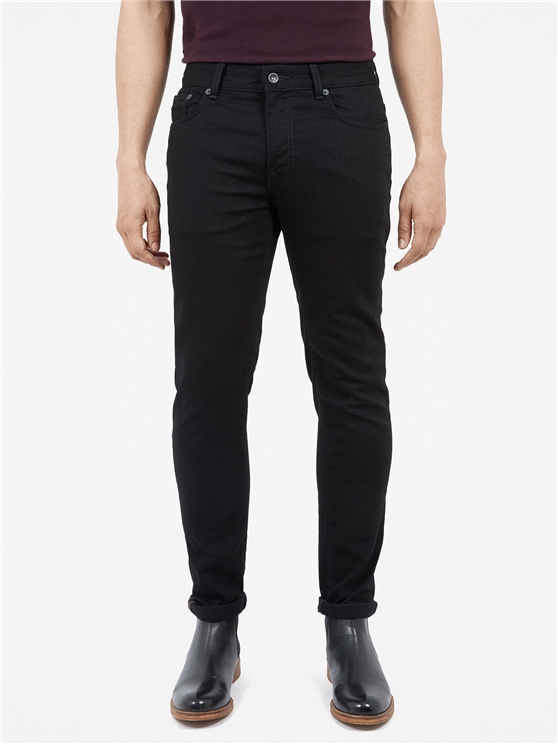 HOLBORN TRUE SKINNY FIT BLACK JEANS 