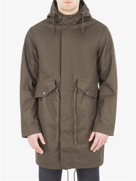 GABARDINE FISHTAIL PARKA  
